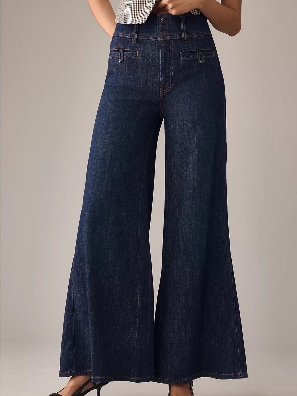 Pilcro High-Rise Wide-Leg Trouser Jeans